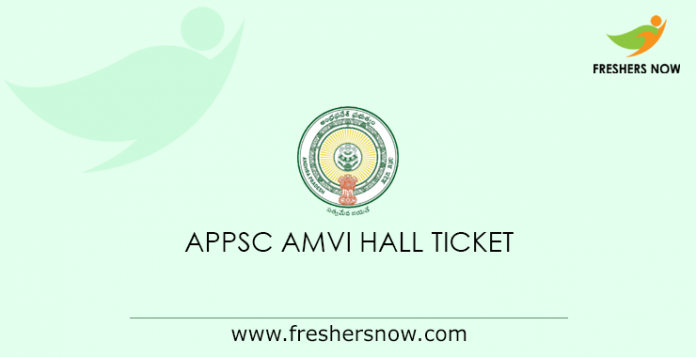 APPSC AMVI Hall Ticket 2019 Released AP AMVI Exam Date