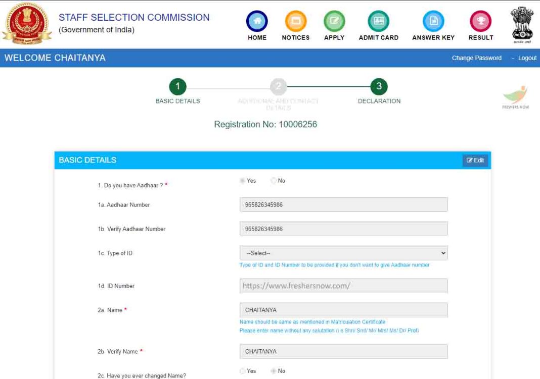 How To Fill Ssc Gd Constable Online Application Form