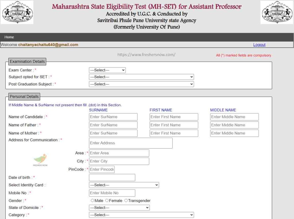 How To Fill Mh Set Online Application Form Registration