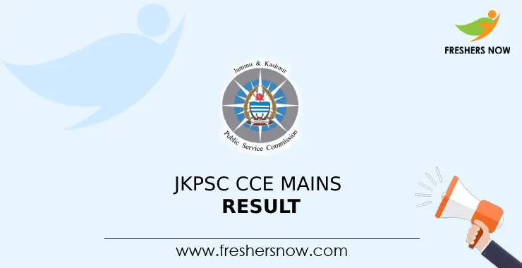 JKPSC CCE Mains Result 2024 Cut Off Marks Merit List