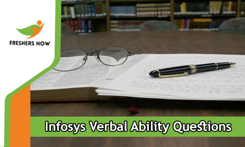 Infosys Verbal Ability Questions