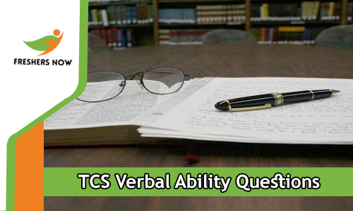 TCS Verbal Ability Questions