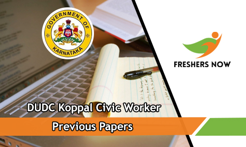 DUDC Koppal Civic Worker Previous Papers