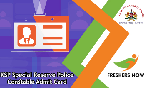 KSP Special Reserve Police Constable Admit Card