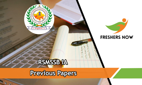 RSMSSB IA Previous Papers