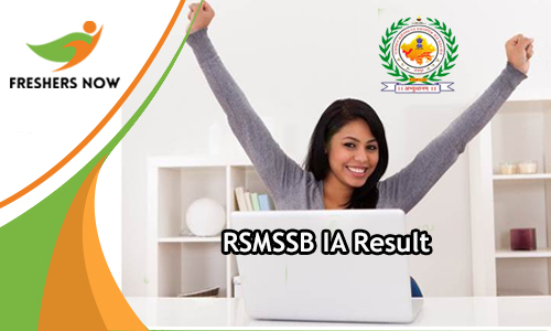 RSMSSB IA Result