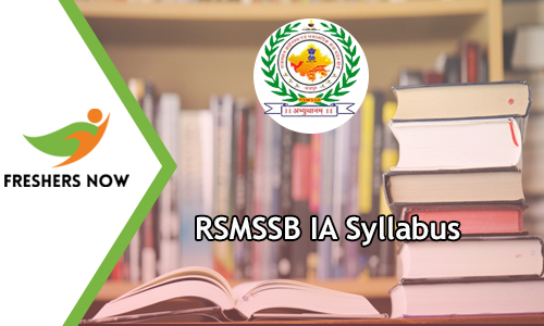 RSMSSB IA Syllabus