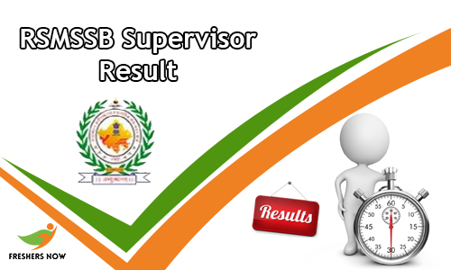 RSMSSB Supervisor Result