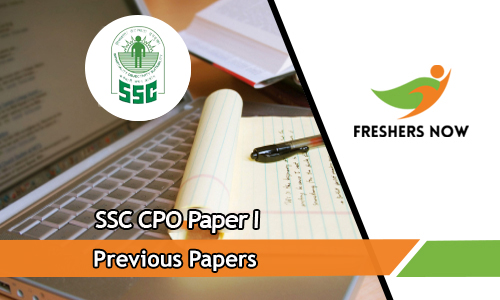 SSC CPO Paper I Previous Papers
