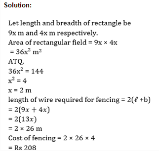 Mensuration 1st Question Explanation