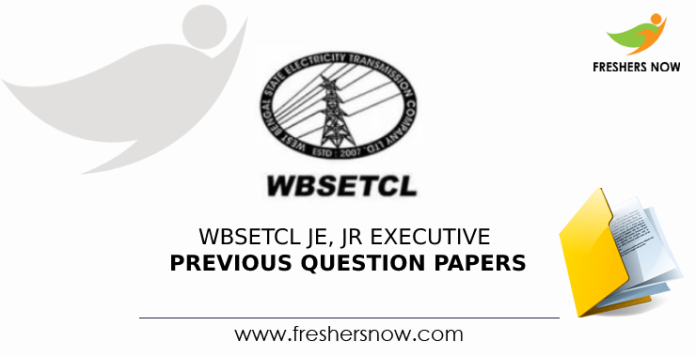 WBSETCL JE, Jr Executive Previous Question Papers