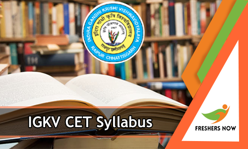 IGKV CET Syllabus