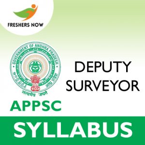APPSC Deputy Surveyor Syllabus 2019