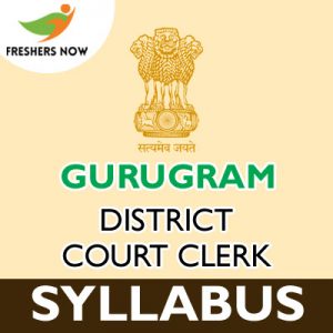 Gurugram District Court Clerk Syllabus 2019