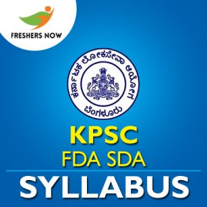 KPSC FDA SDA Syllabus 2019