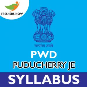 PWD Puducherry JE Syllabus 2019