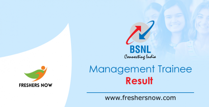 BSNL Management Trainee Result 2019