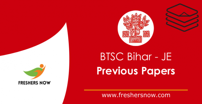 BTSC Bihar JE Previous Papers