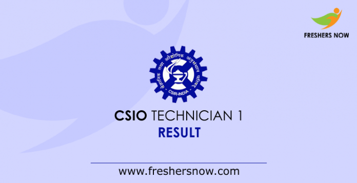 CSIO Technician 1 Result 2019