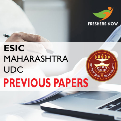 ESIC Maharashtra UDC Previous Papers