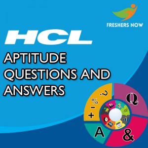 HCL Aptitude Questions