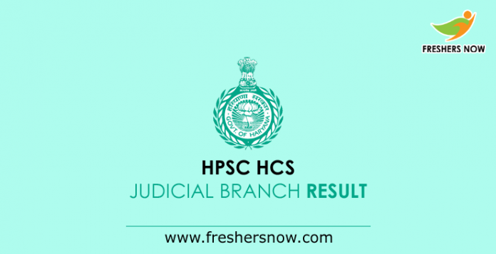 HPSC HCS Judicial Branch Result 2019