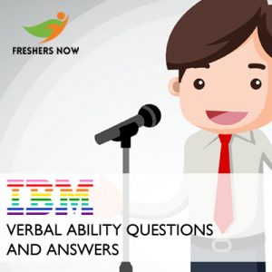 IBM Verbal Ability Questions and Answers