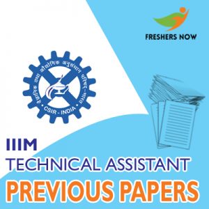 IIIM Technical Assistant Previous Papers