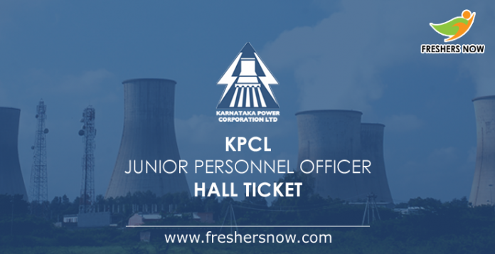 KPCL Junior Personnel Officer Hall Ticket
