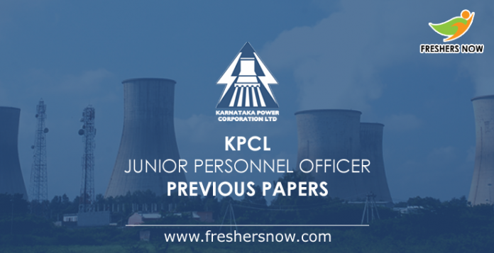 KPCL Junior Personnel Officer Previous Papers
