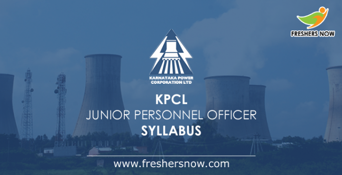 KPCL Junior Personnel Officer Syllabus 2019