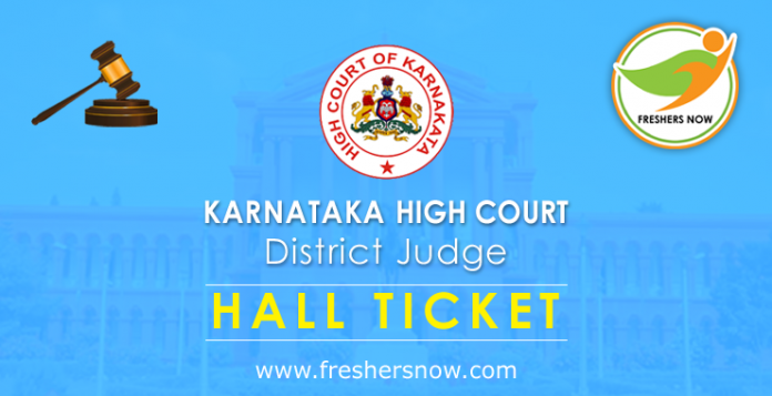 Karnataka High Court District Judge Hall Ticket 2019