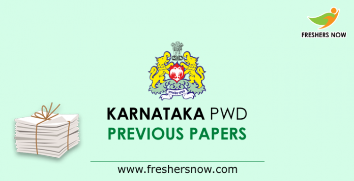Karnataka PWD Previous Papers