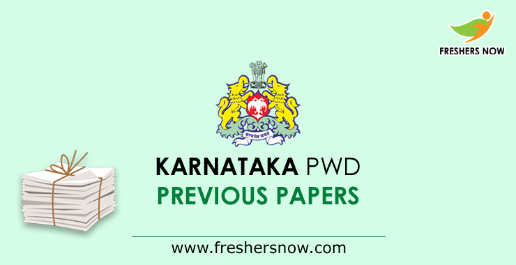 Karnataka PWD AE, JE Previous Question Papers PDF Download