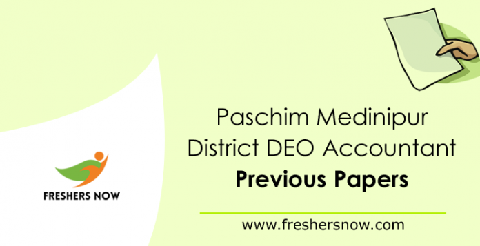 Paschim Medinipur District DEO Accountant Previous Papers