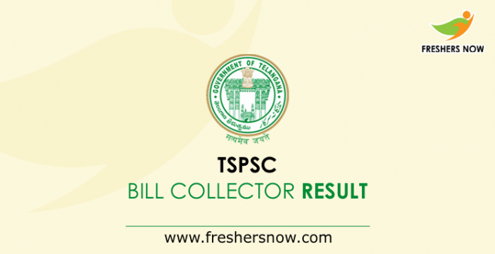 TSPSC Bill Collector Result 2019