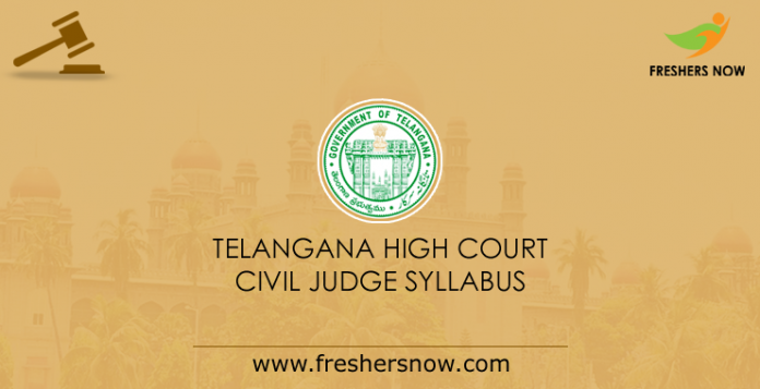 Telangana High Court Civil Judge Syllabus 2019