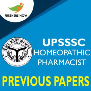 UPSSSC Homeopathic Pharmacist Previous Papers