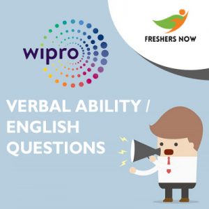 Wipro Verbal English Questions and Answers