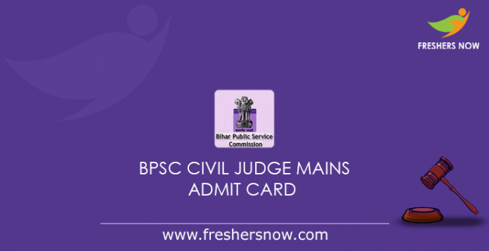 BPSC Civil Judge Mains Admit Card