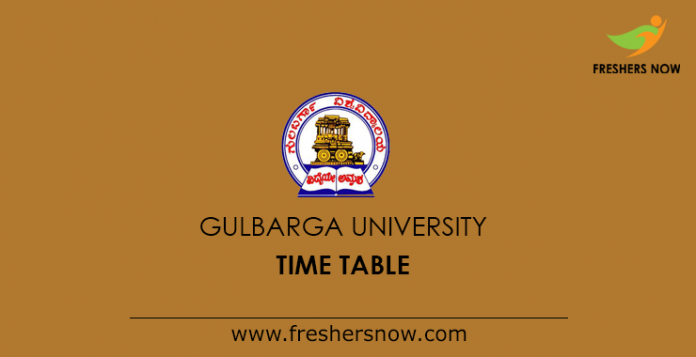 Gulbarga University Time Table