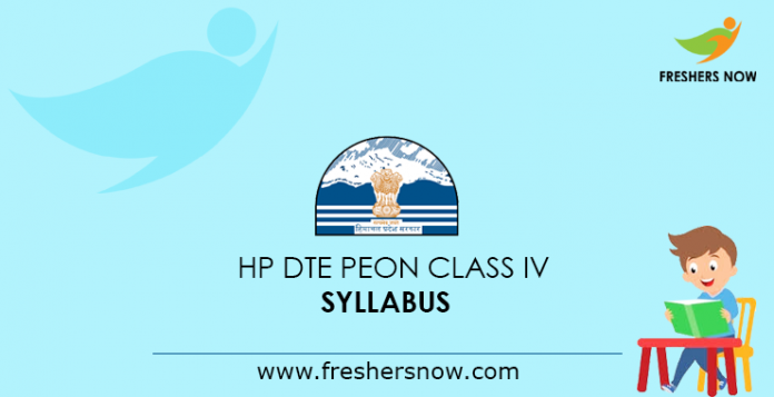 HP DTE Peon Class IV Syllabus 2019