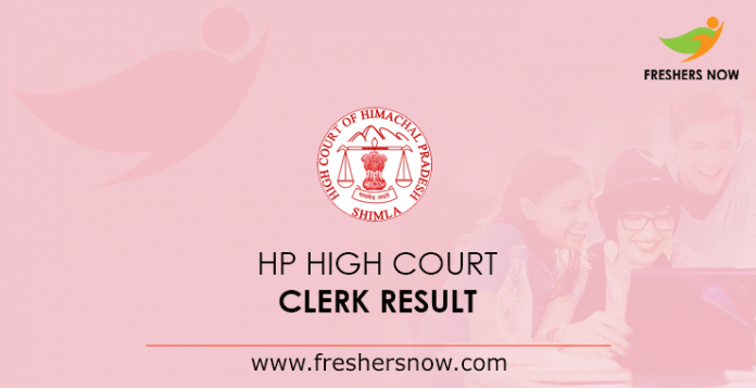 HP High Court Clerk Result 2019