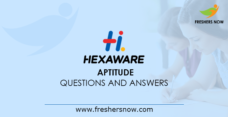 Hexaware Aptitude Questions And Answers For Freshers PDF Download