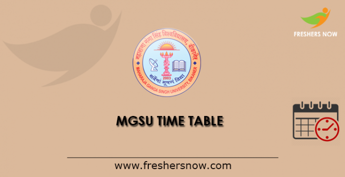 MGSU Time Table