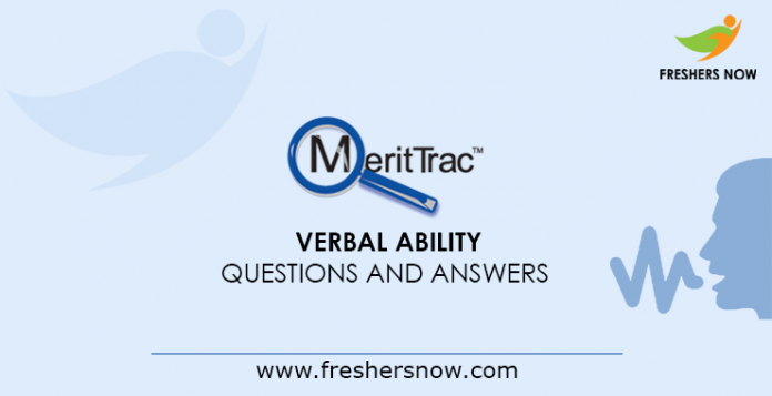 MeritTrac Verbal Ability Questions and Answers