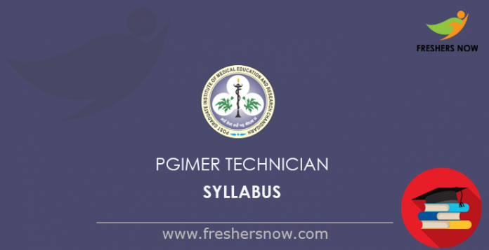 PGIMER Technician Syllabus 2019