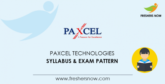Paxcel Technologies Syllabus 2020
