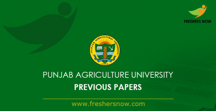 Punjab Agriculture University Previous Papers