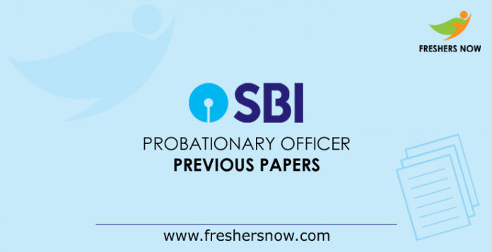 SBI Probationary Officer Previous Papers